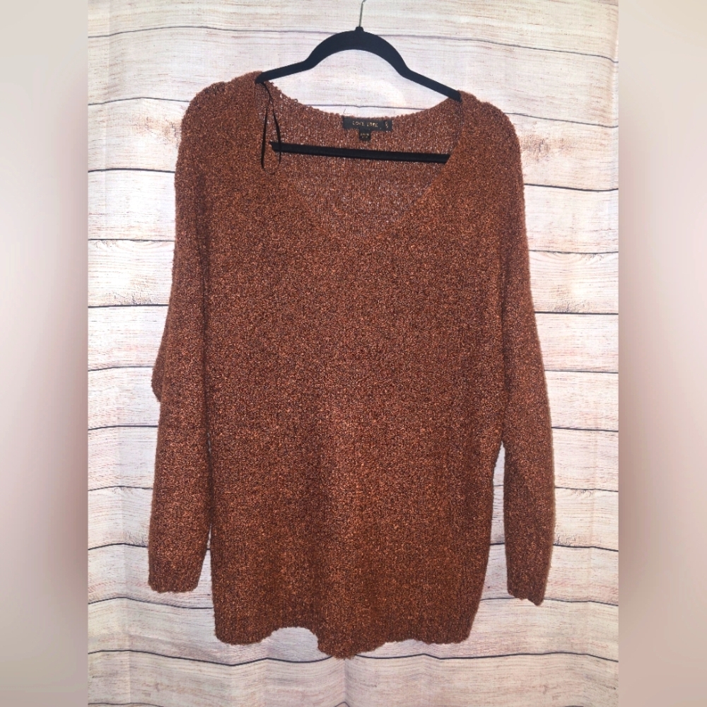🍂 Love Tree Rust Knit Sweater | Cozy Lightweight Fall Top